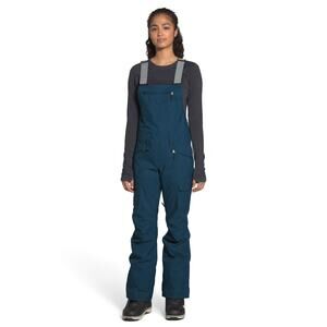 The North Face Women's Freedom Ski Snowboard Bib Blue Wing Teal Small Regular